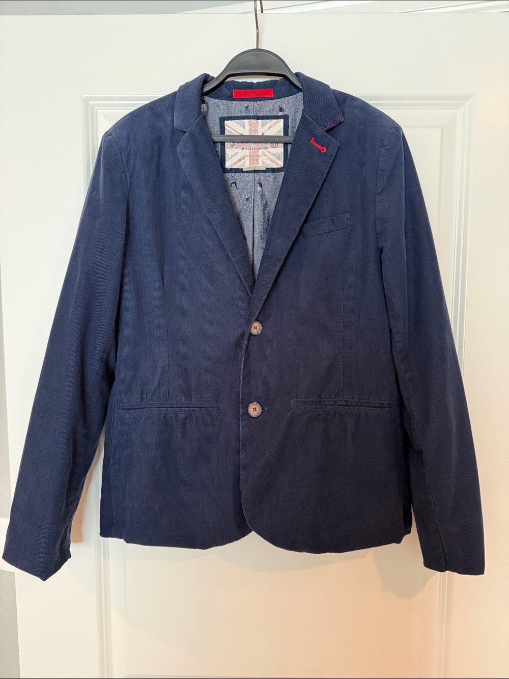 Boys Johnnie B Boden Corduroy Navy Blazer - Classic Two-Button  size 13-14Y